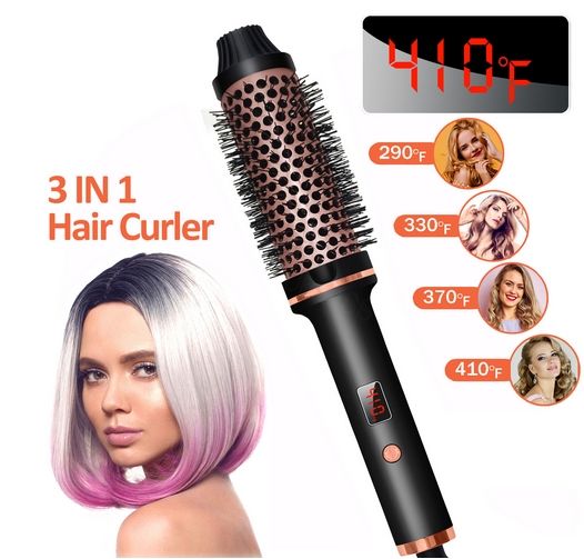 Obasyhig Negative Ion Home Use Multifunctional Portable Curling Iron Hair Straightening Comb