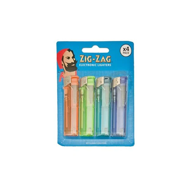 Zig Zag Electronic Lighters 4 Pack