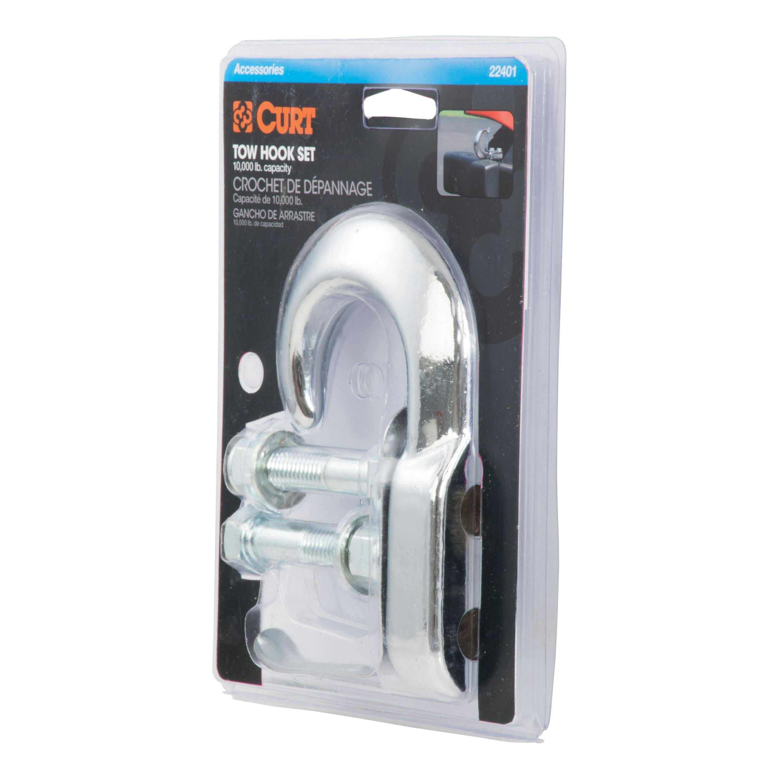 CURT Tow Hook with Hardware (10,000-lb, Chrome)