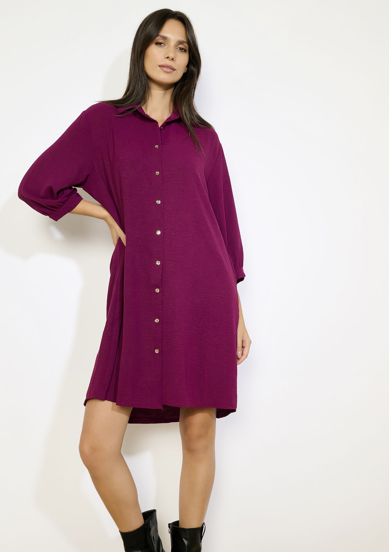 Oversized overhemdjurk