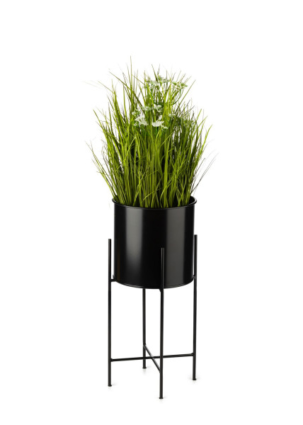 Kwietnik na kwiaty osłonka 55 cm czarny LOFT