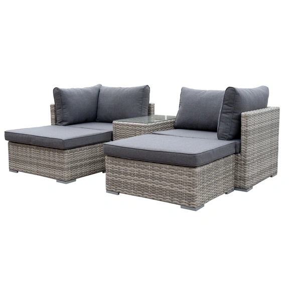 Multifunktionslounge »Tovar«, 4 Sitzplätze, Stahl/Polyrattan/Polyester, inkl. Auflagen