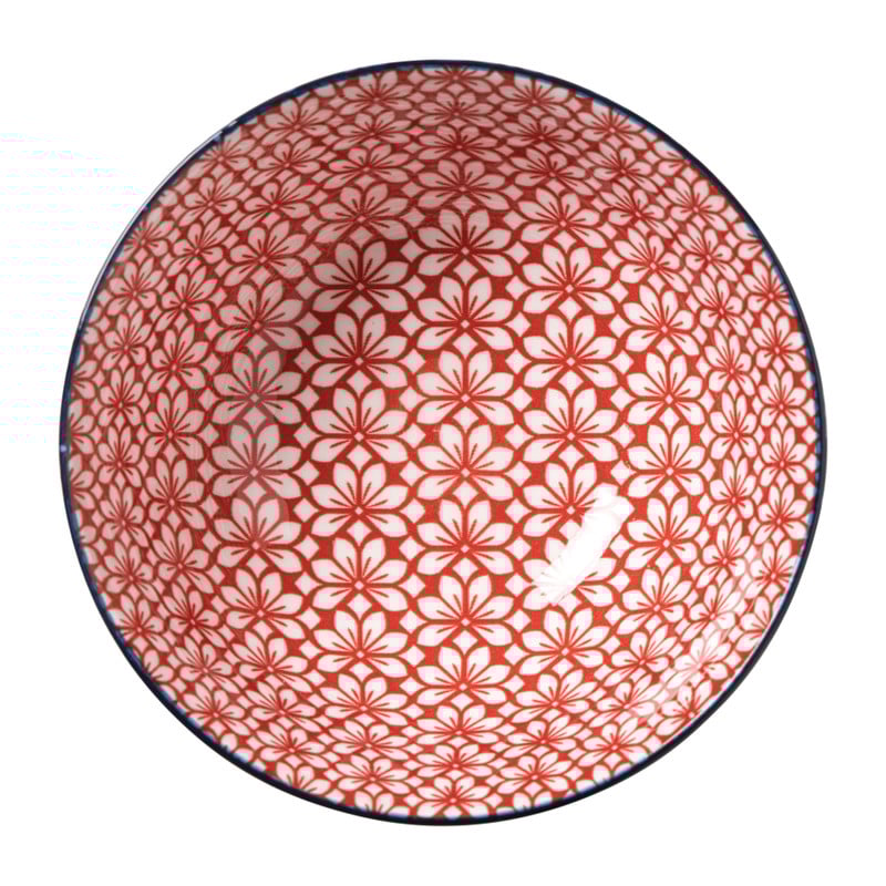 Schaaltje Amily middel - donkerblauw/rood - &Oslash;12x5.8 cm