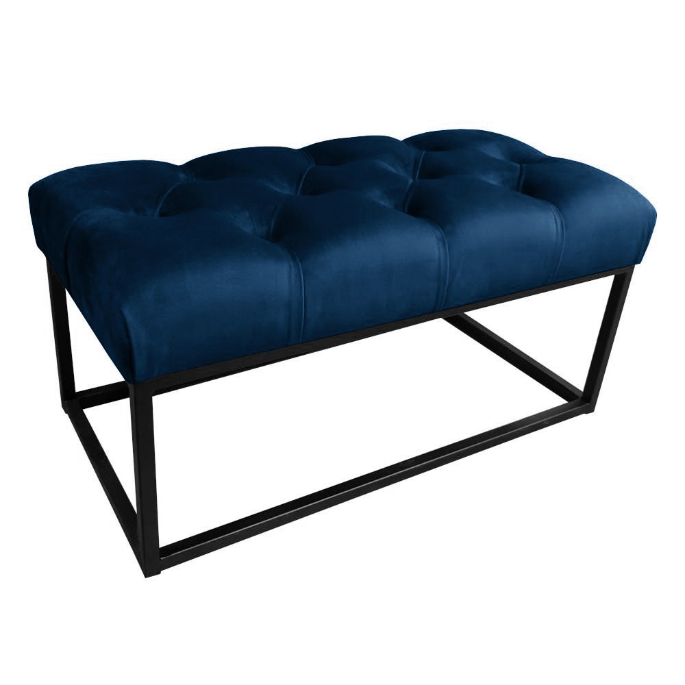 Ławka do sypialni Chesterfield loft / granatowa / MG16