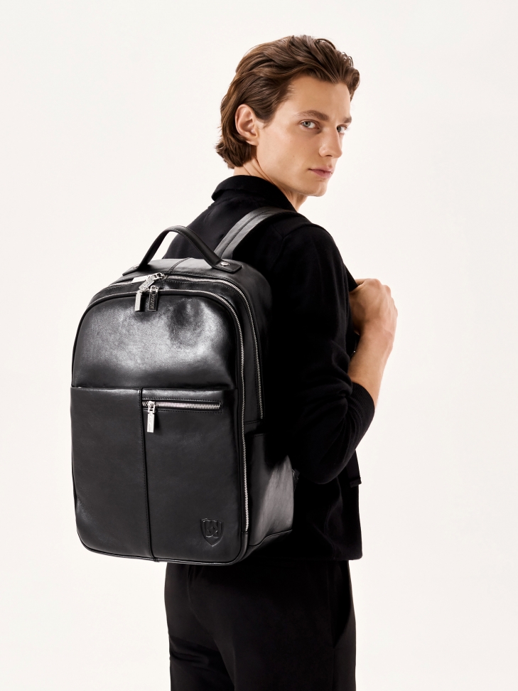 Men's black backpack
