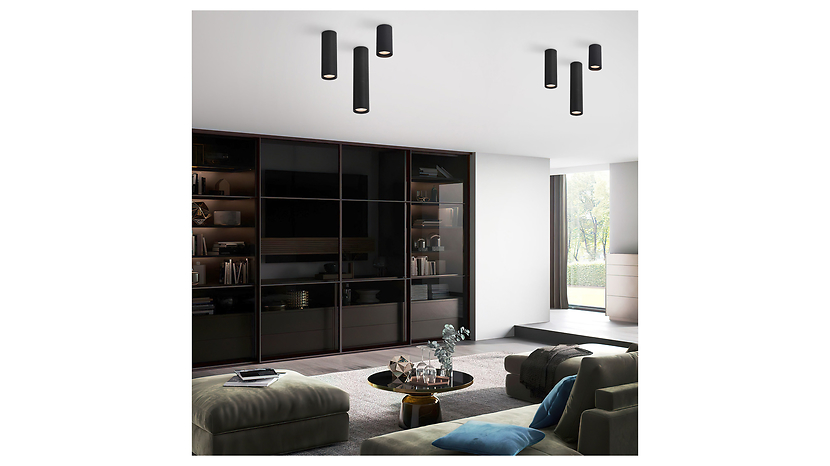 Lampa natynkowa Tune 24 cm metalowa czarna