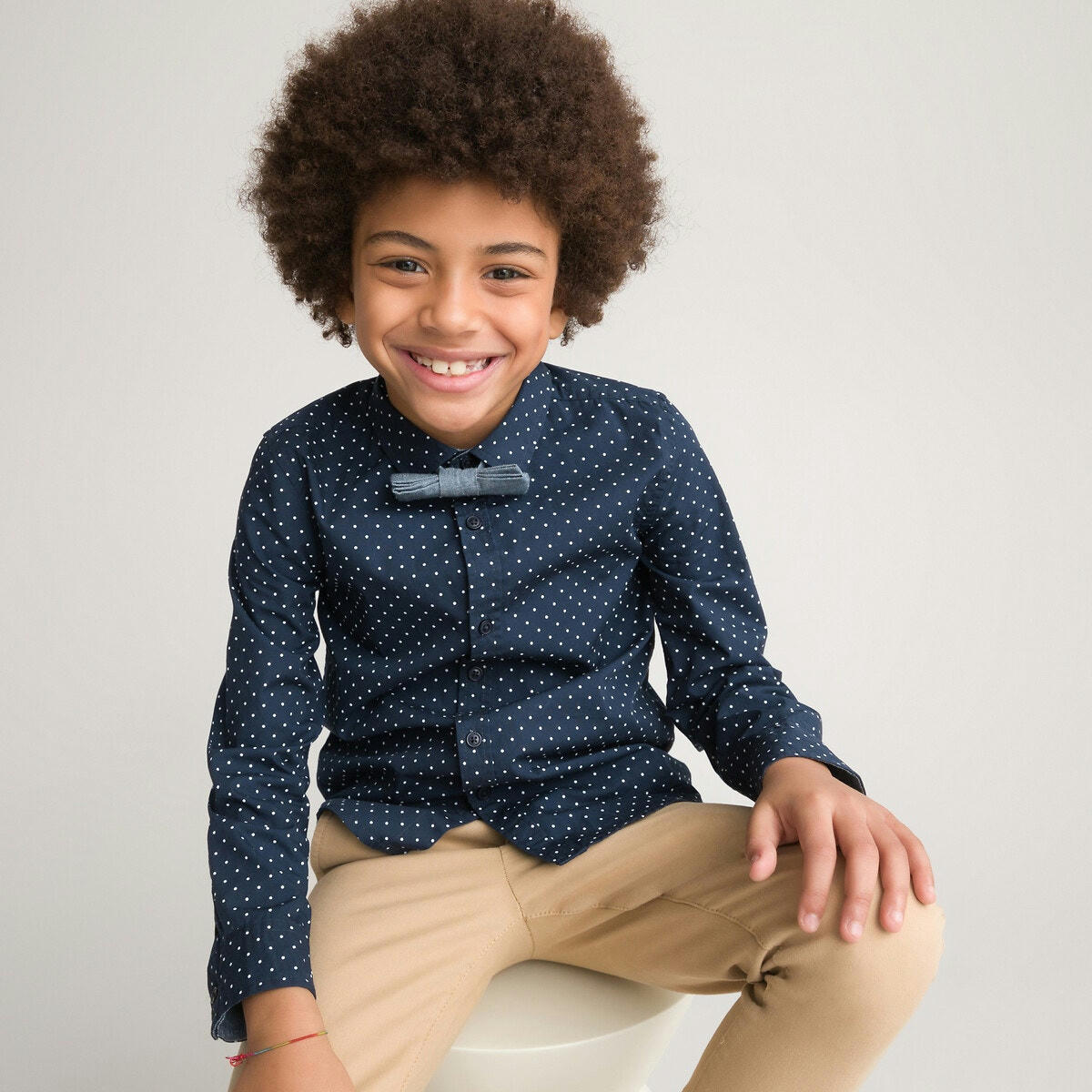 Chemise imprimée, noeud papillon amovible