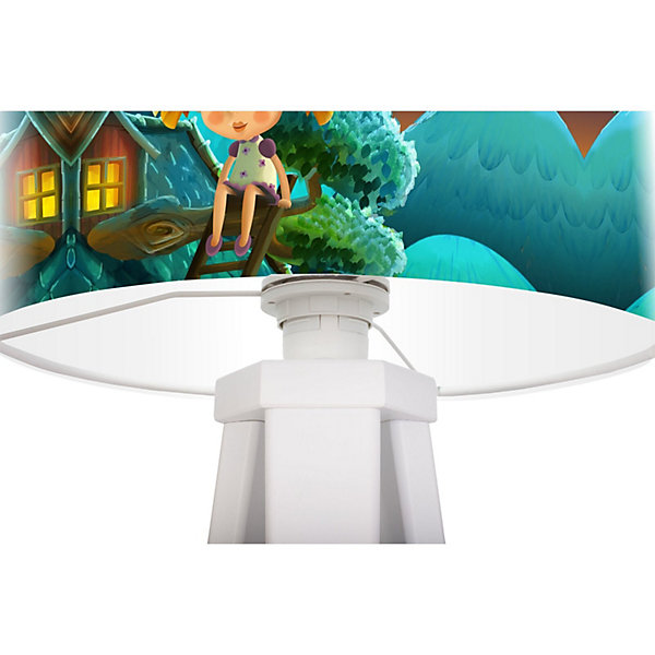 Lampe de chevet kids foto-166 30 x 30 x 45 cm Blanc, multicolore