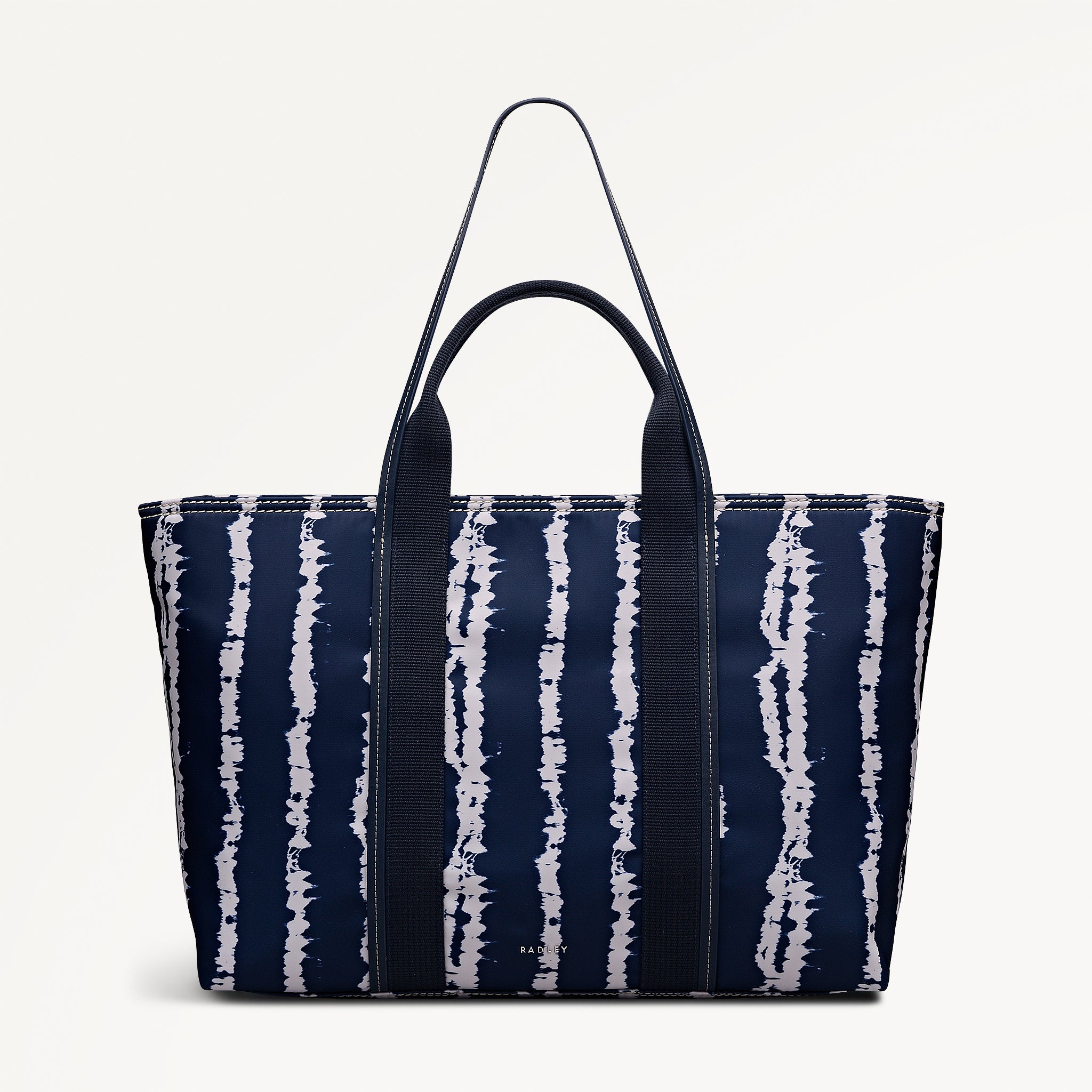 Halley Row - Tie Dye Stripe - Large Ziptop Tote