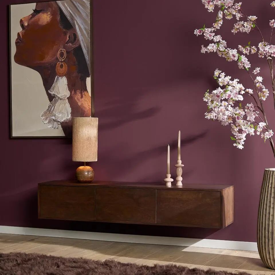 Tv-meubel Zwevend Bruin Hout - 160x35x30cm - Vision