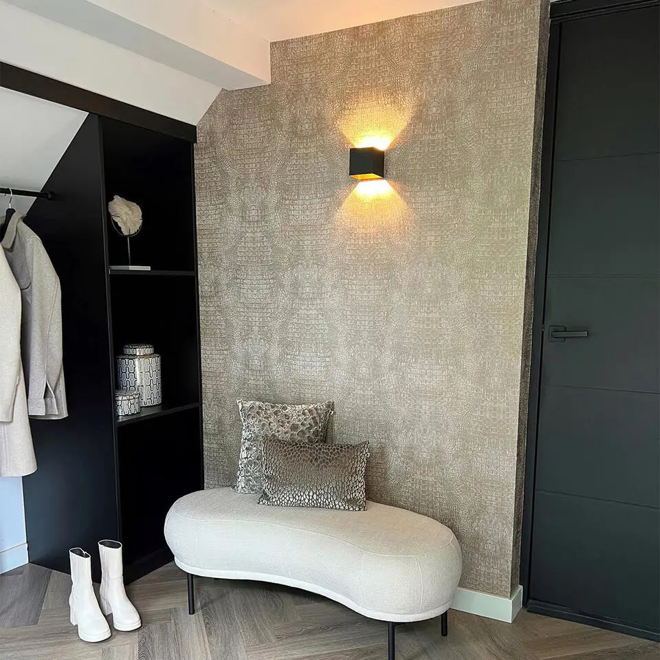 Qazqa wandlamp transfer zwart g9