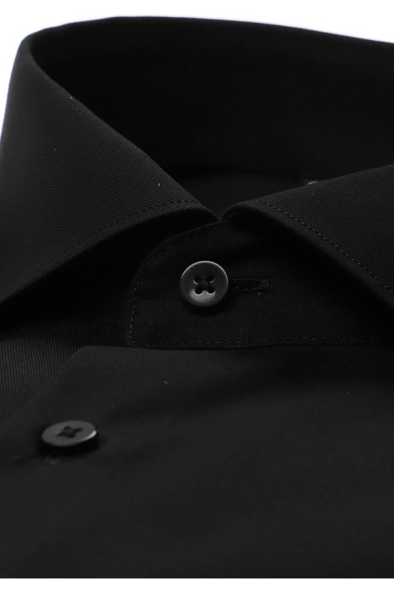 ETERNA Cover Shirt Super Slim Hemd schwarz, Einfarbig