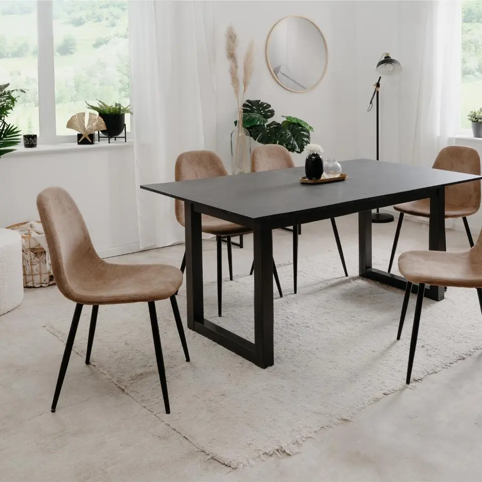 CALICOSY - Set von 4 Eetkamerstoelen ANYA - 50x43x83 cm