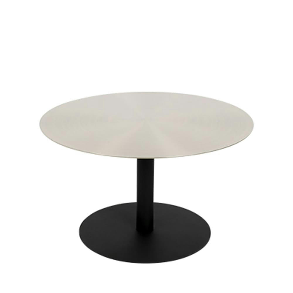 SNOW - Table basse ronde en métal brossé D60cm argent