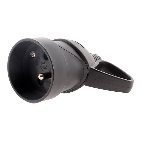 10 fiches femelles anneau 16A 2P   T noir Zenitech