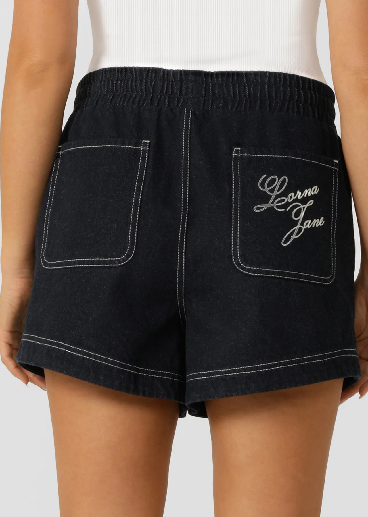 Off Duty Denim Pull On Shorts