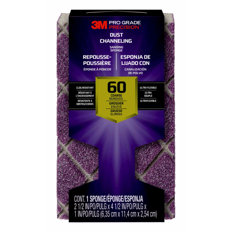 Éponge abrasive Dust Channeling Pro Grade Precision grain 60 3M
