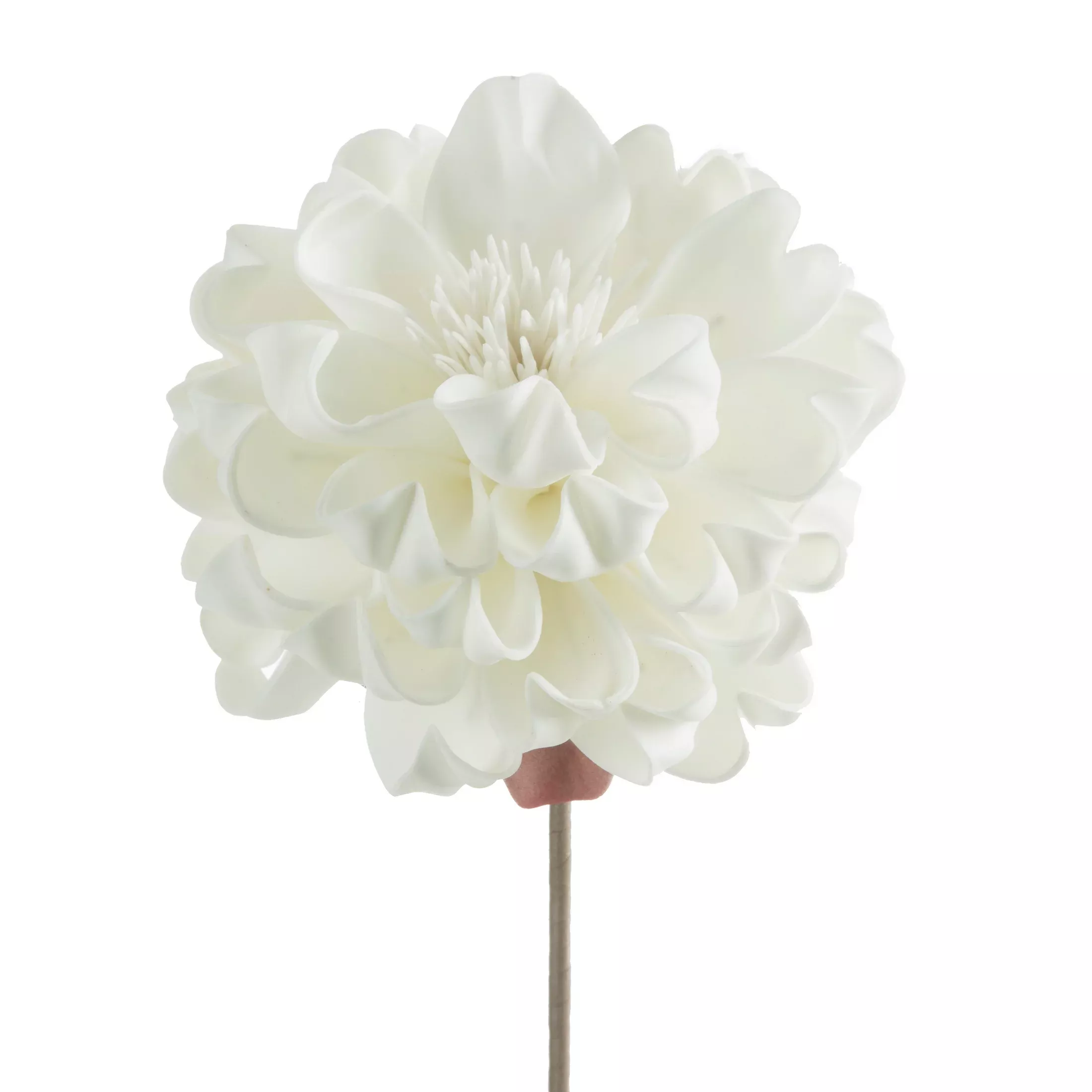 Kwiat sztuczny biały z plastycznej pianki foamiran 65 cm