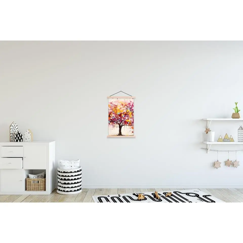 MuchoWow - Schoolplaat/ wandhanger - Aquarel - Boom - Kunst - Abstract