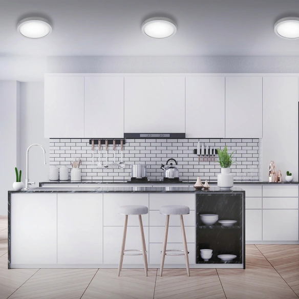 LED-Aufbauleuchte »FIRE«, ∅: 30 cm, Höhe: 3,2 cm, 21 W
