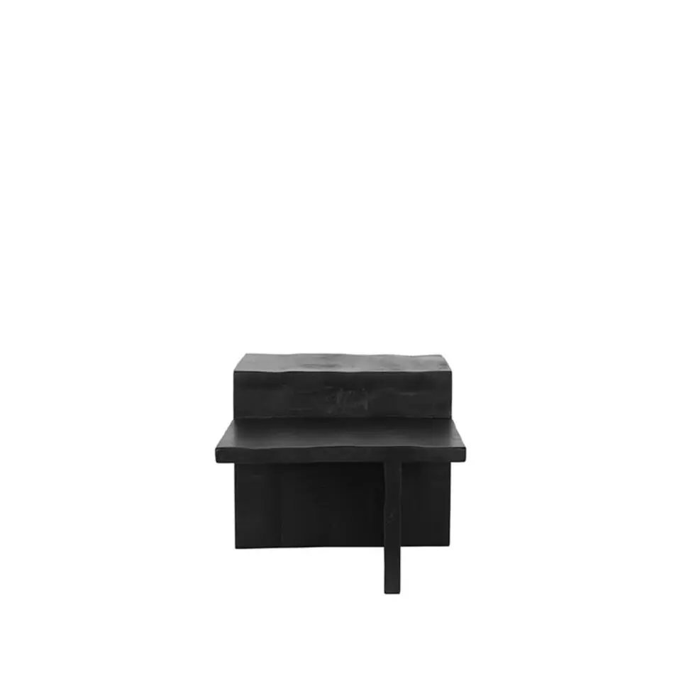 LABEL51 Salontafel Skip 90x50x40 cm - Zwart - Mangohout