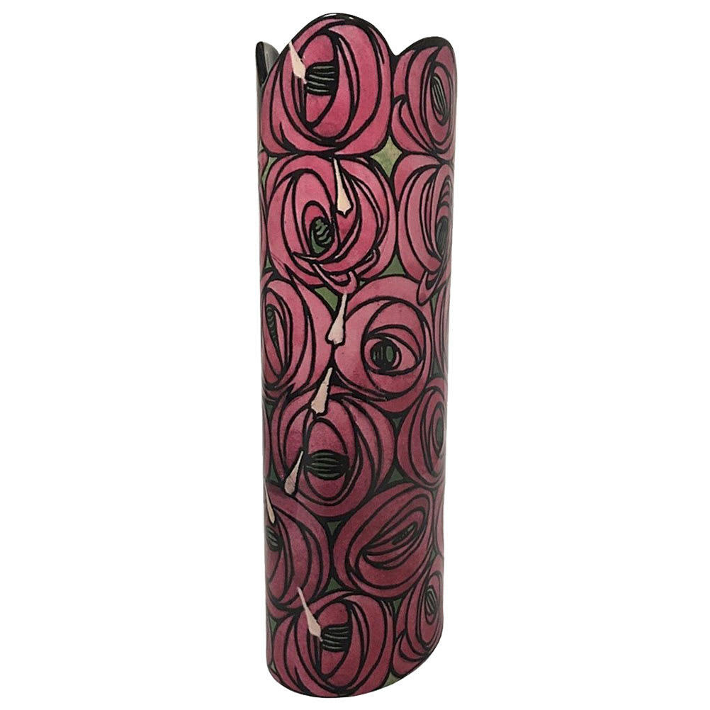 CHARLES RENNIS MACKINTOSH - Vase en céramique silhouette rose H26cm