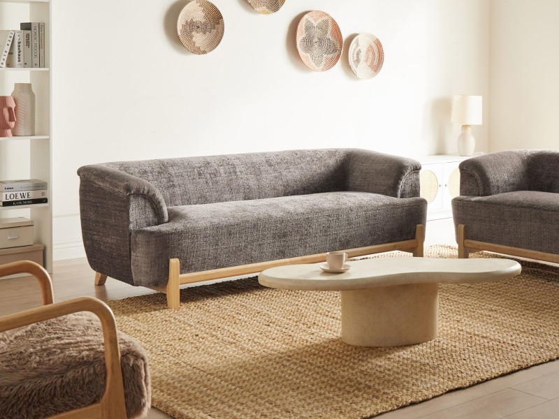 Sofa 3-osobowa szenil brązowa