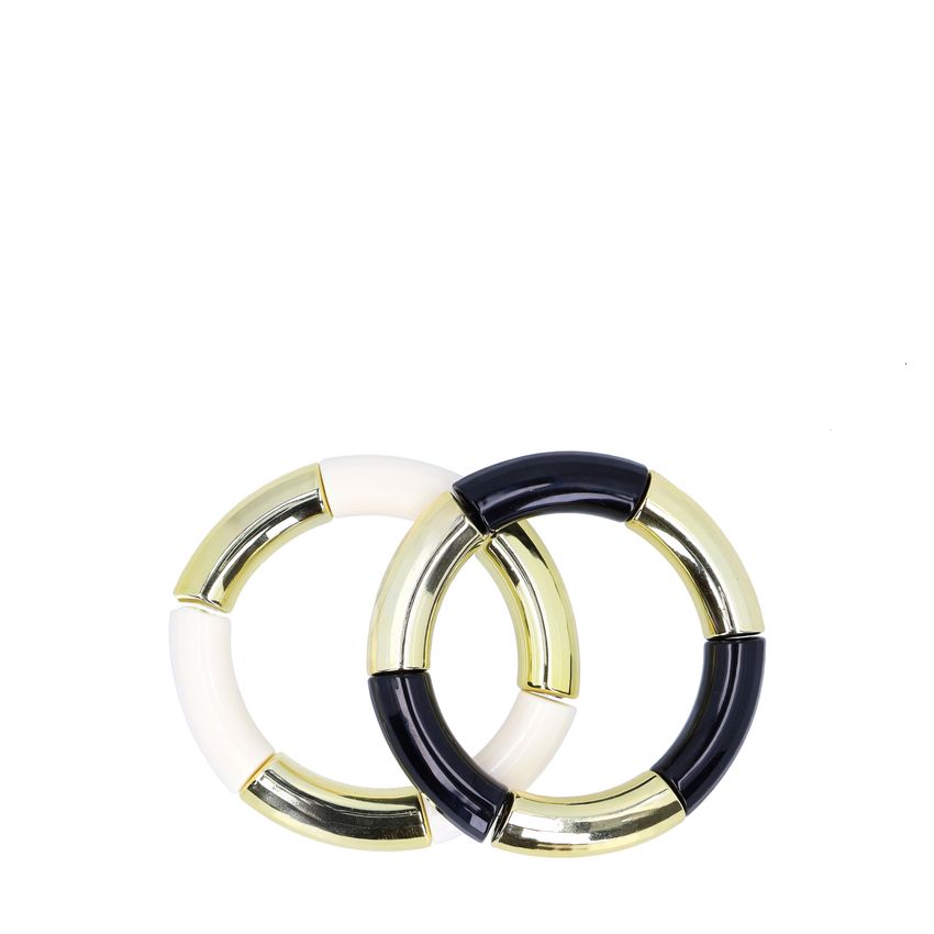 Manfield Goudkleurige elastieken bangles