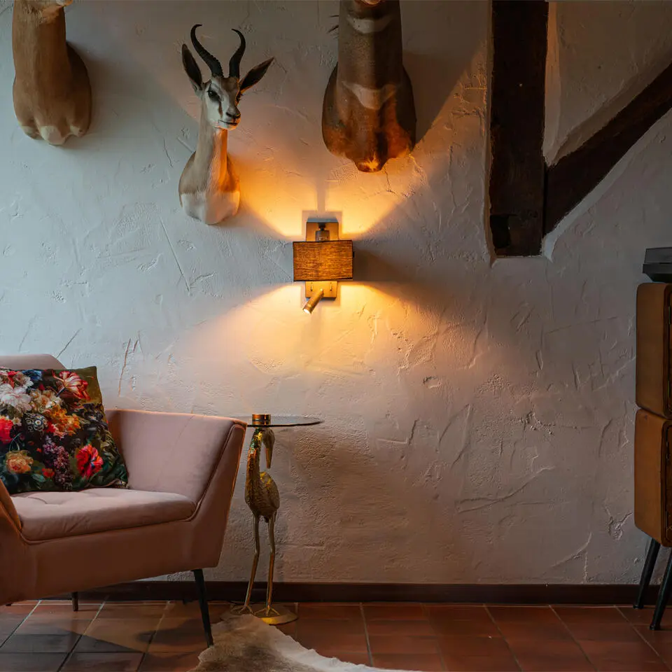 Qazqa wandlamp met kap puglia zwart e27