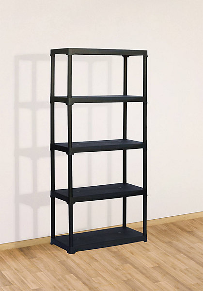 Armoire d'extérieur Damme, Etagère d'extérieur, Armoire de balcon polyvalente, Armoire d'extérieur, Anthracite, 80x40h176 cm