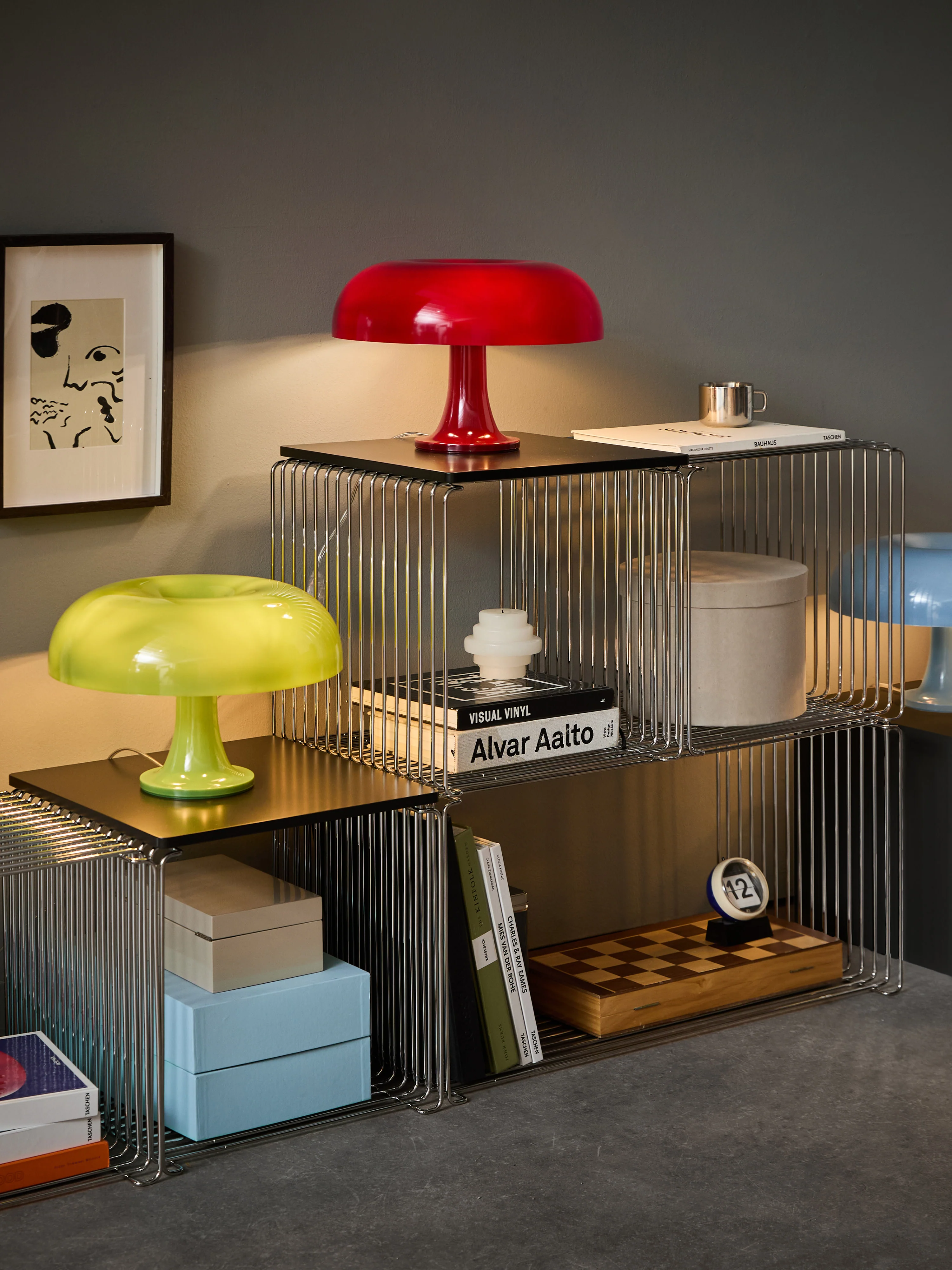 Regalelement Panton Wire, halbhoch