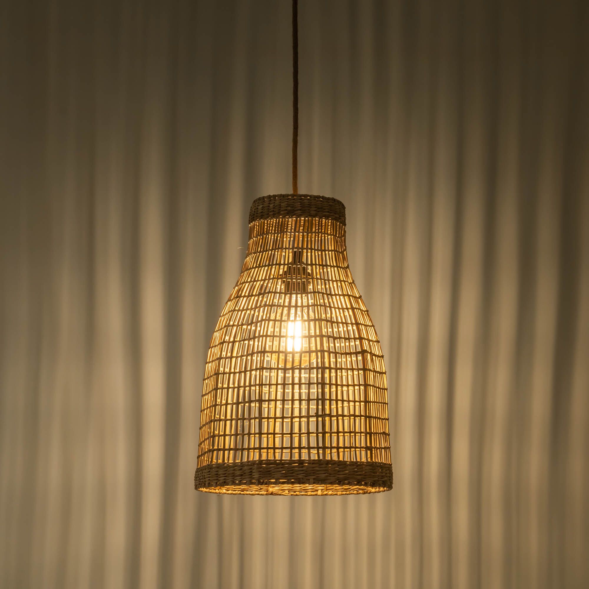 PONZA - Suspension non électrifiée en jonc de mer D30cm - naturel