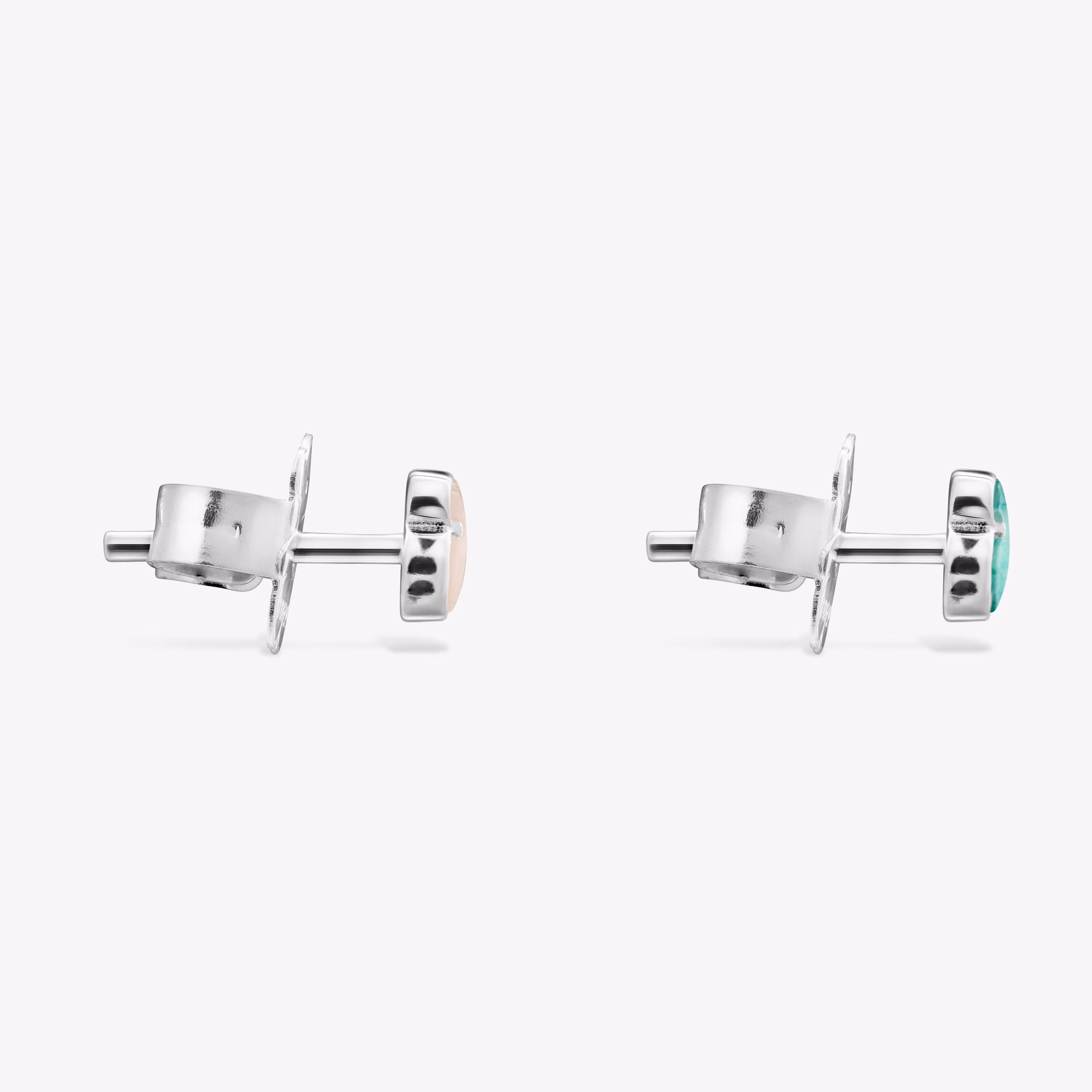 Pendientes de plata con tres osos Mini Color