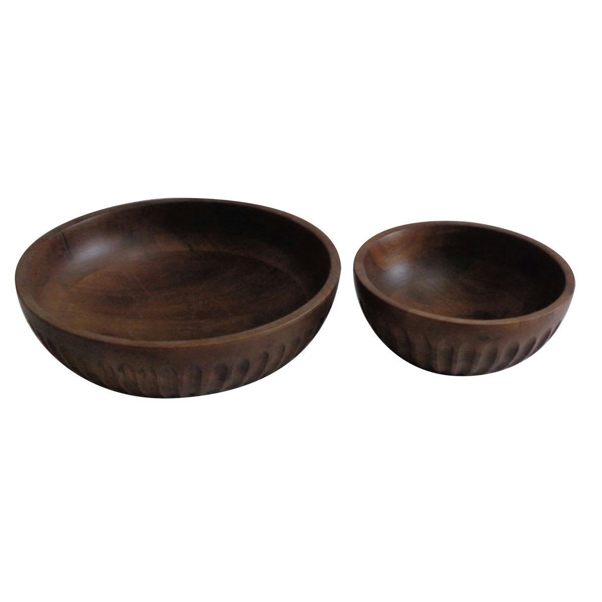 HILO - Bol décoratif en bois de manguier brun foncé D 25 cm