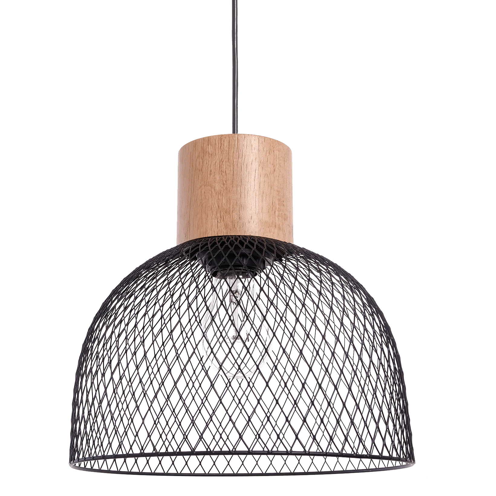 Suspension BEDWOOD coloris noir et brun 20 x 25 cm