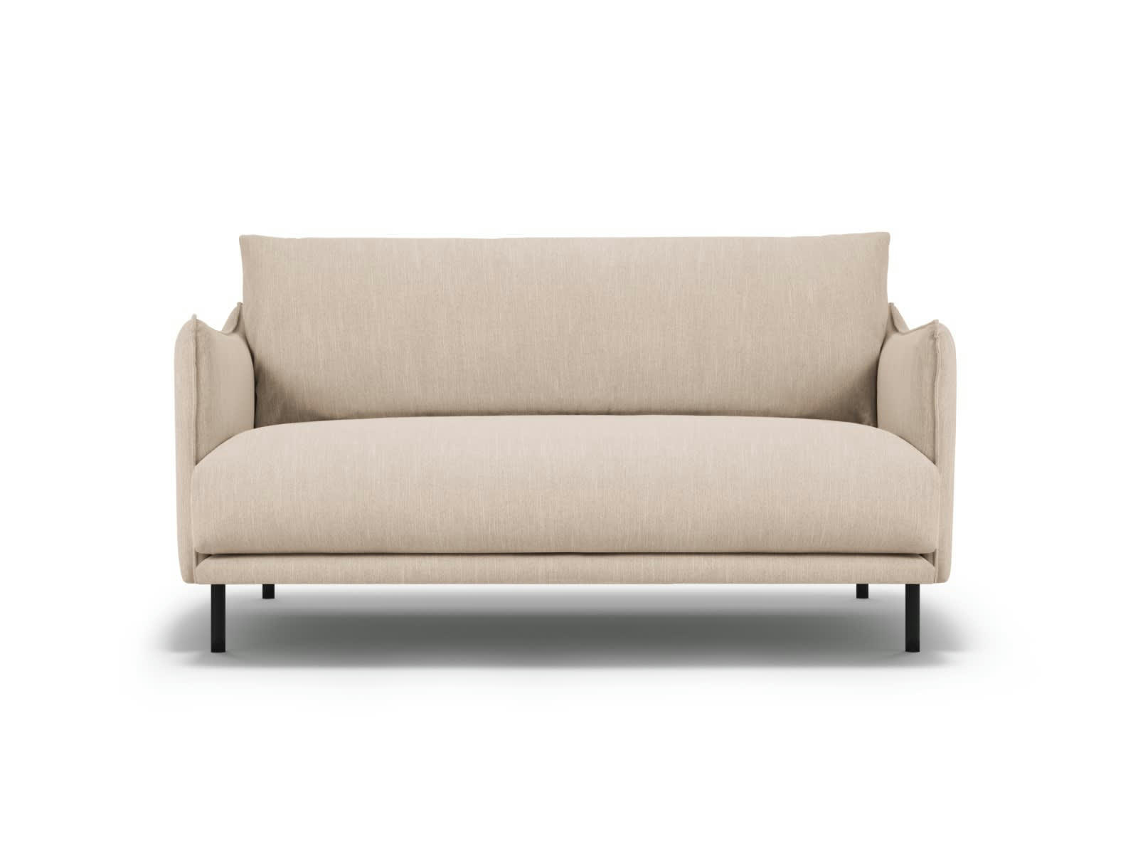 PARIS - Canapé 2 places en Tissu Structurel Beige