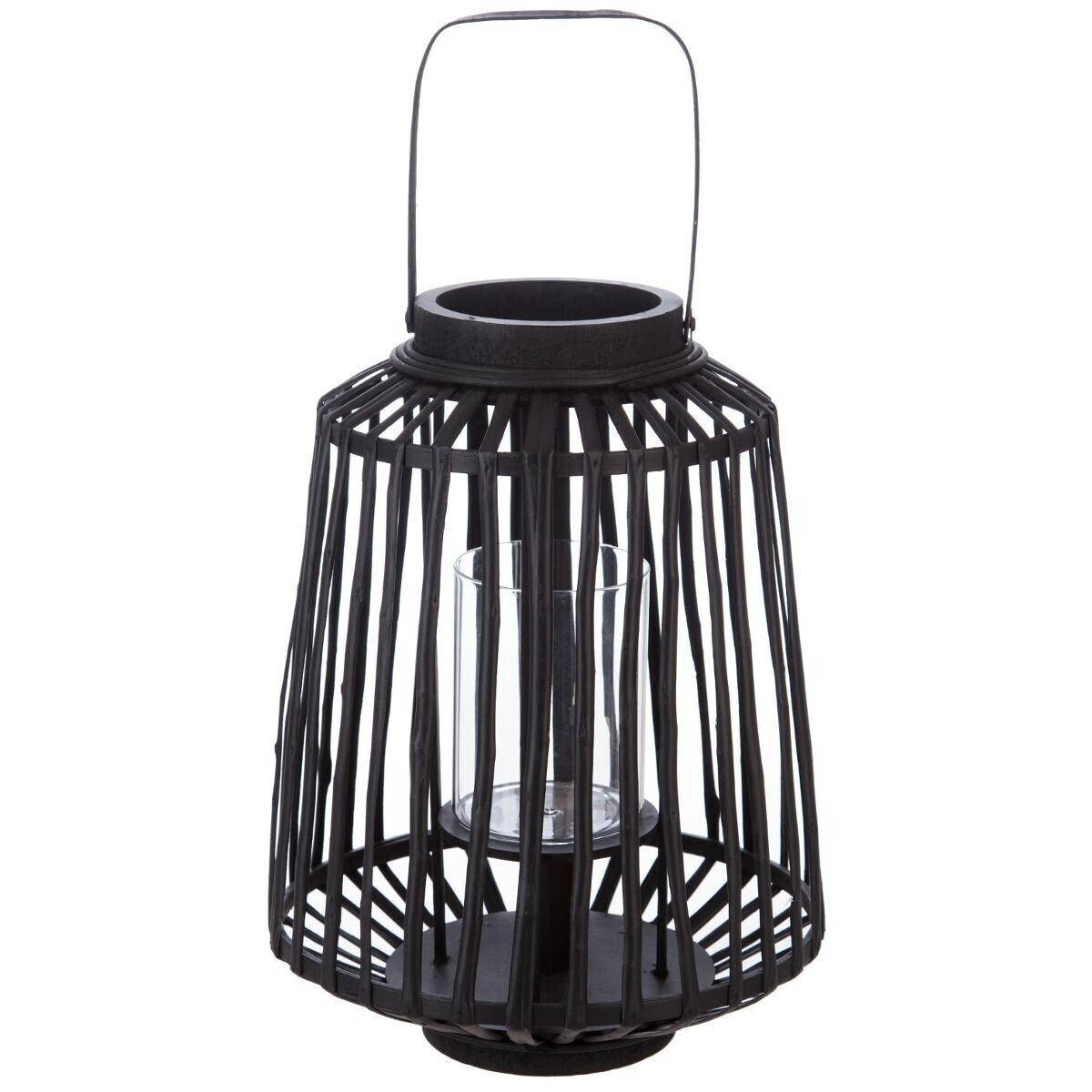 Lampion drewniany DION 35,6x23,5 cm