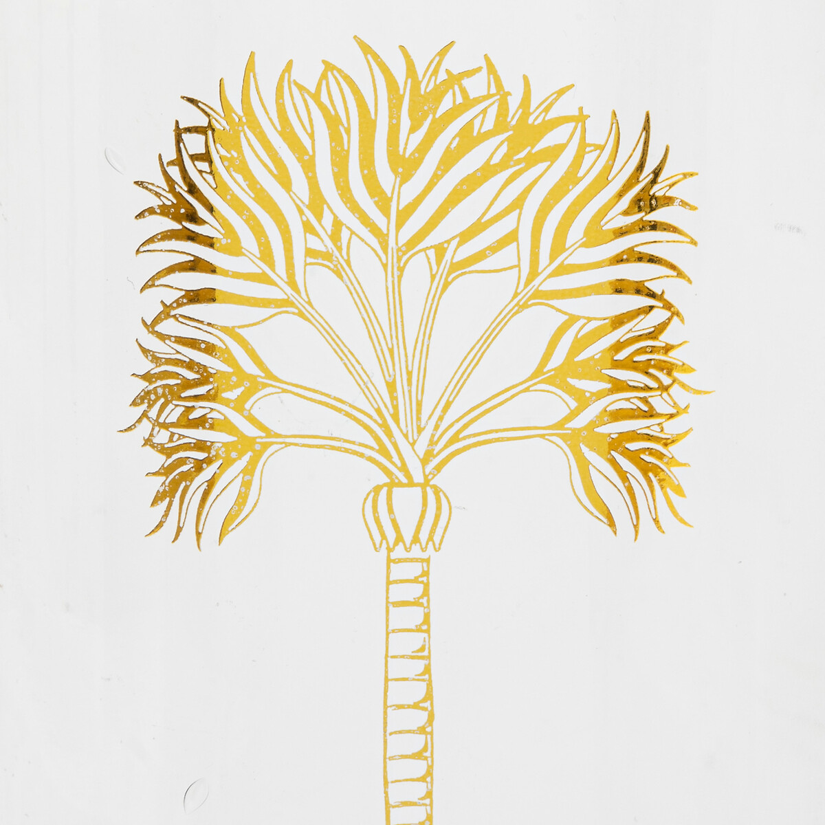 "Tropical boudoir" bottle vase Glass, Golden, H.22 cm