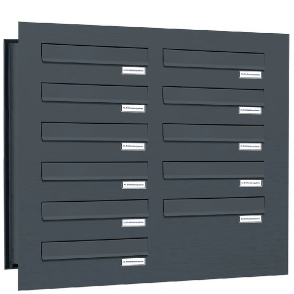 Briefkasten, Parteien: 11, Mauerdurchwurf, BxHxT: 76,8 x 69 x 48,0 cm