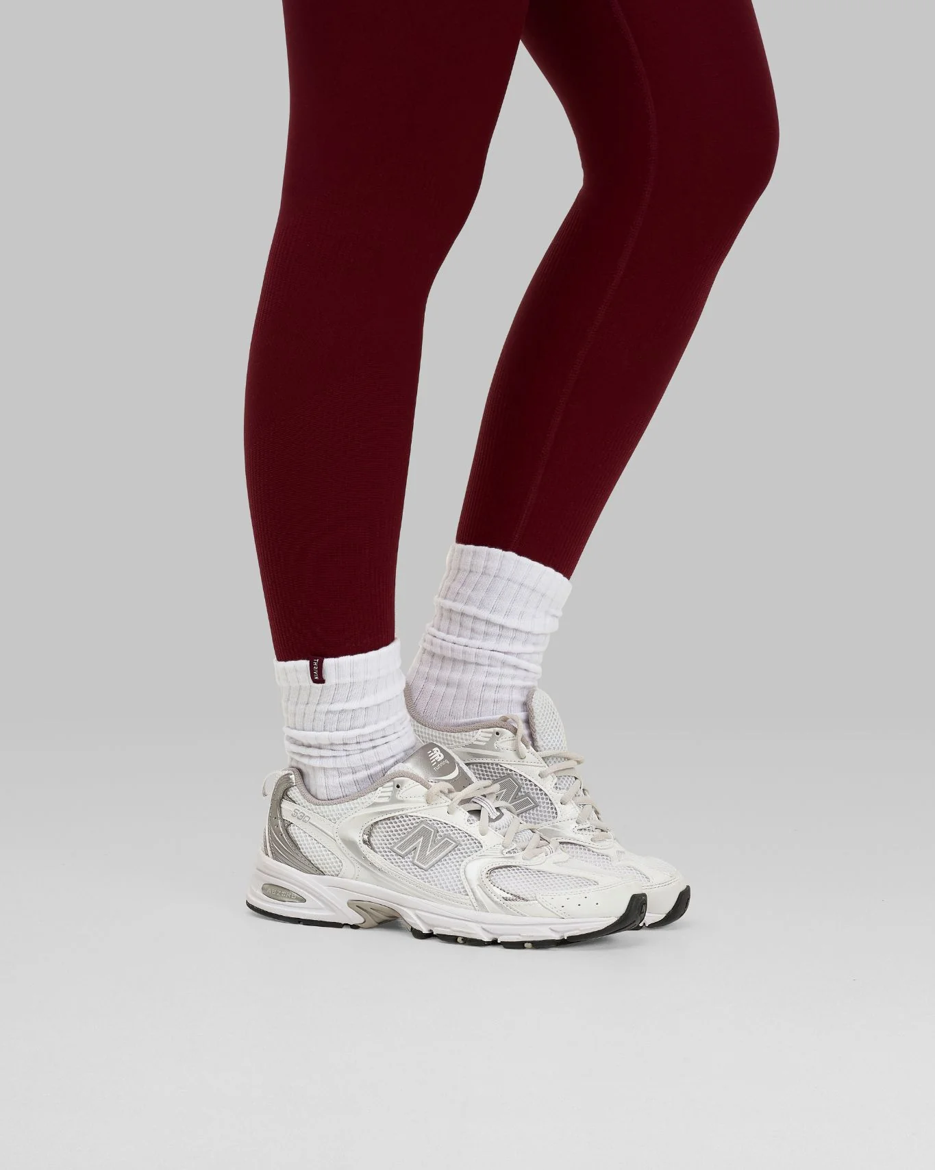 THRIVIN Ruffle Socks Long | White