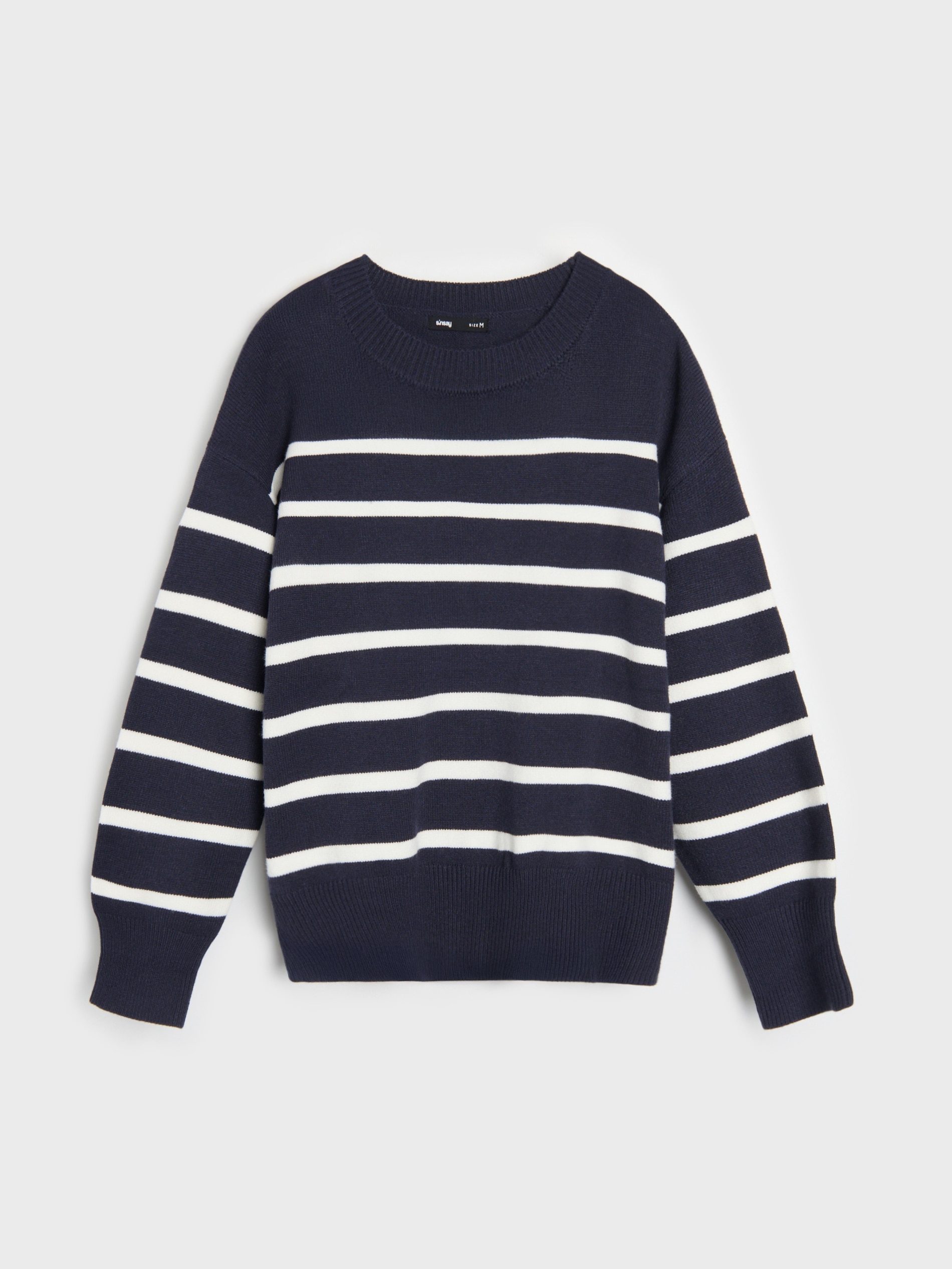 Sweter w paski z wiskozy