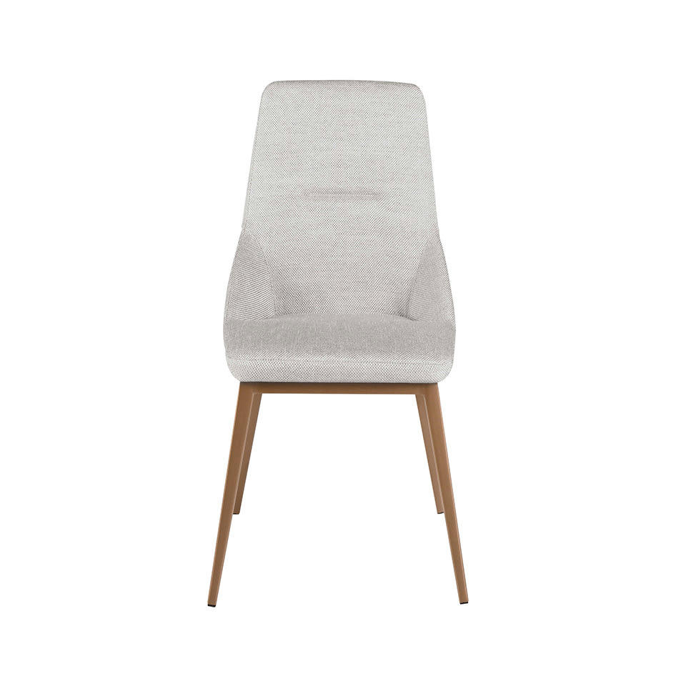 - Chaise en tissu gris clair