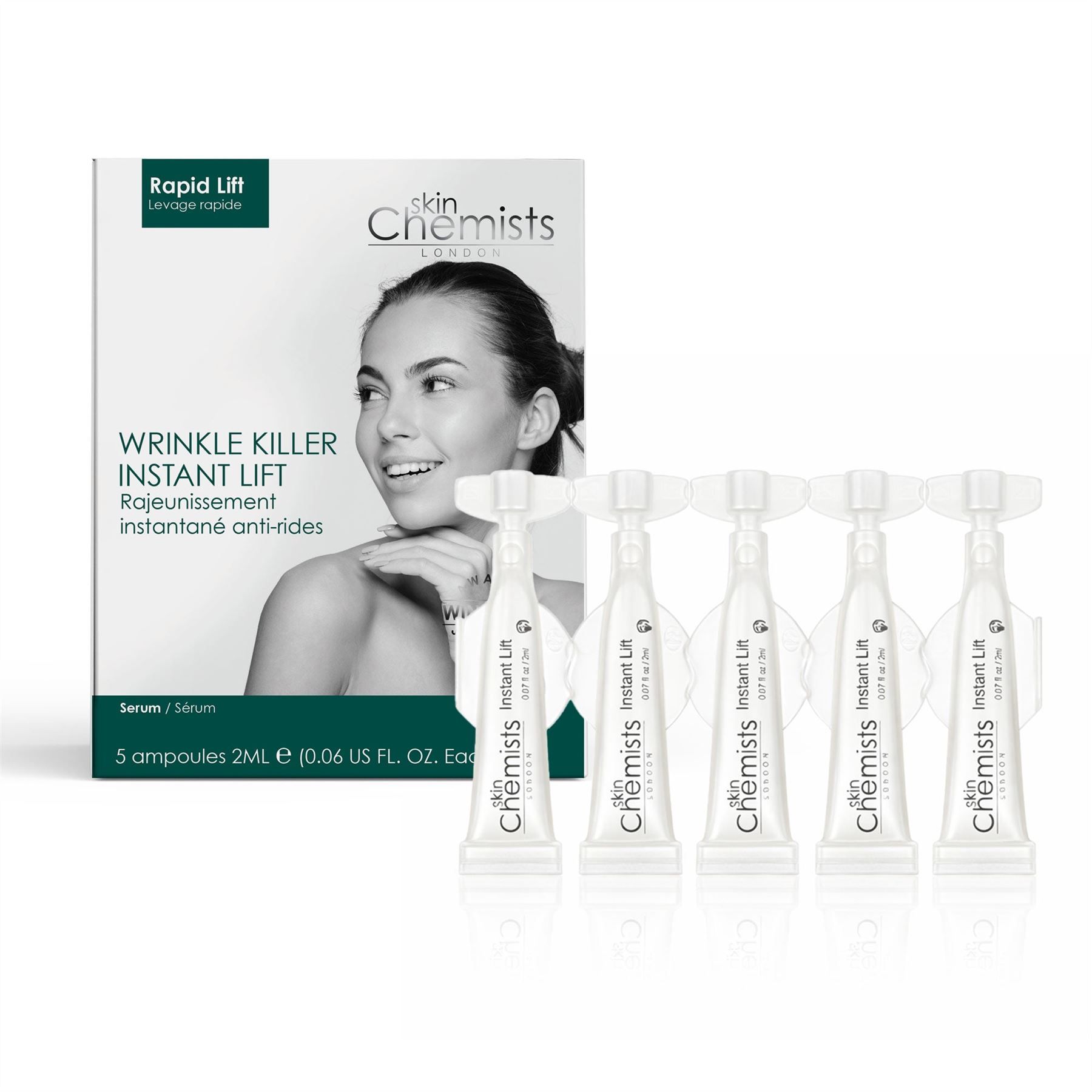 skinChemists professional Wrinkle Killer Anti-Ageing Instant Face Lift 5 x 2ml for Skin Texture and Firmness