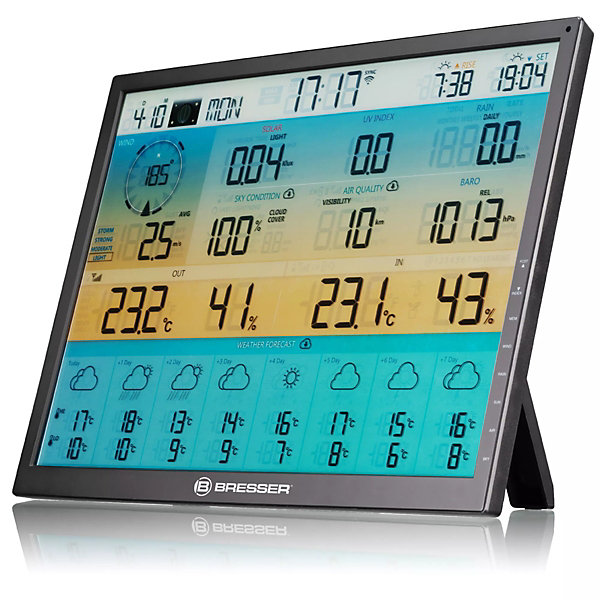 4CAST XL Centre météo 8-jours WiFi 7-en-1 solaire BRESSER