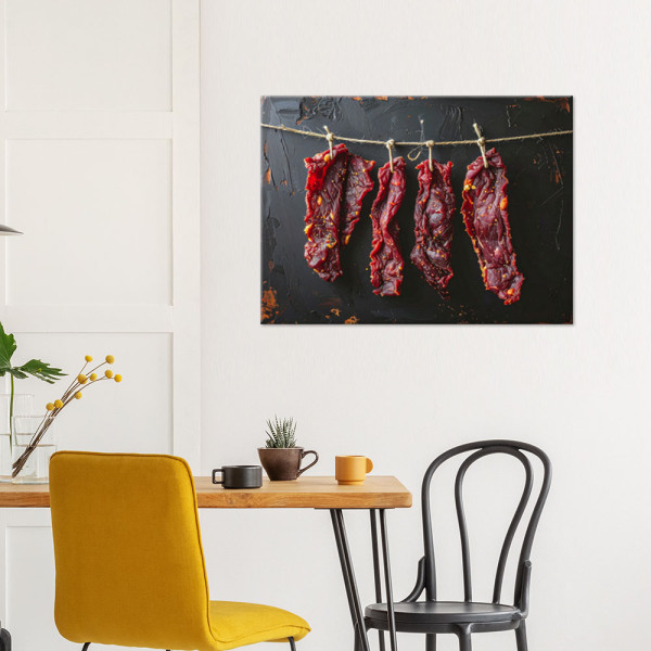 Obraz do kuchni restauracji baru jadalni, Suszona wołowina mięso 30x20