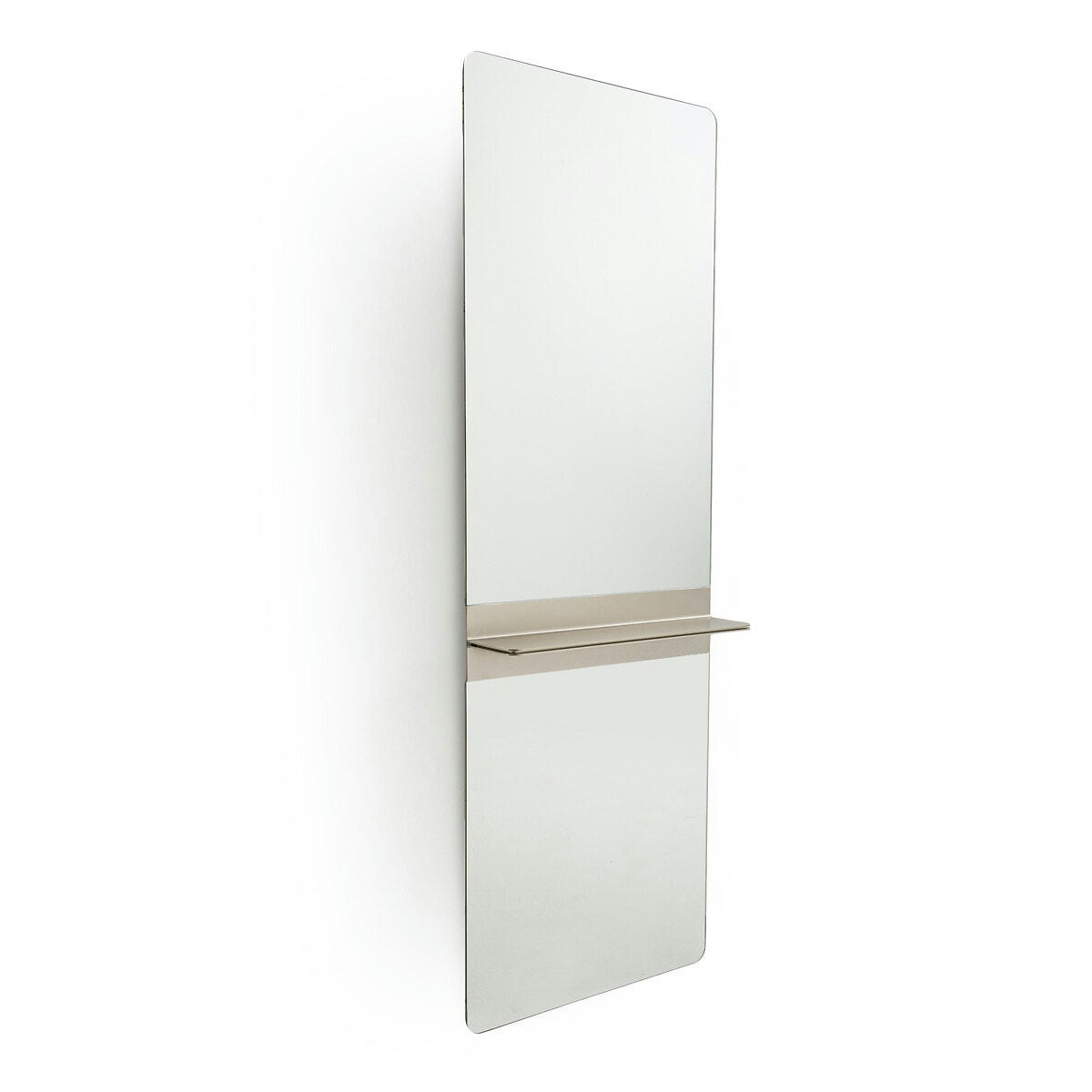 Miroir avec tablette en métal, H170cm, Ovata