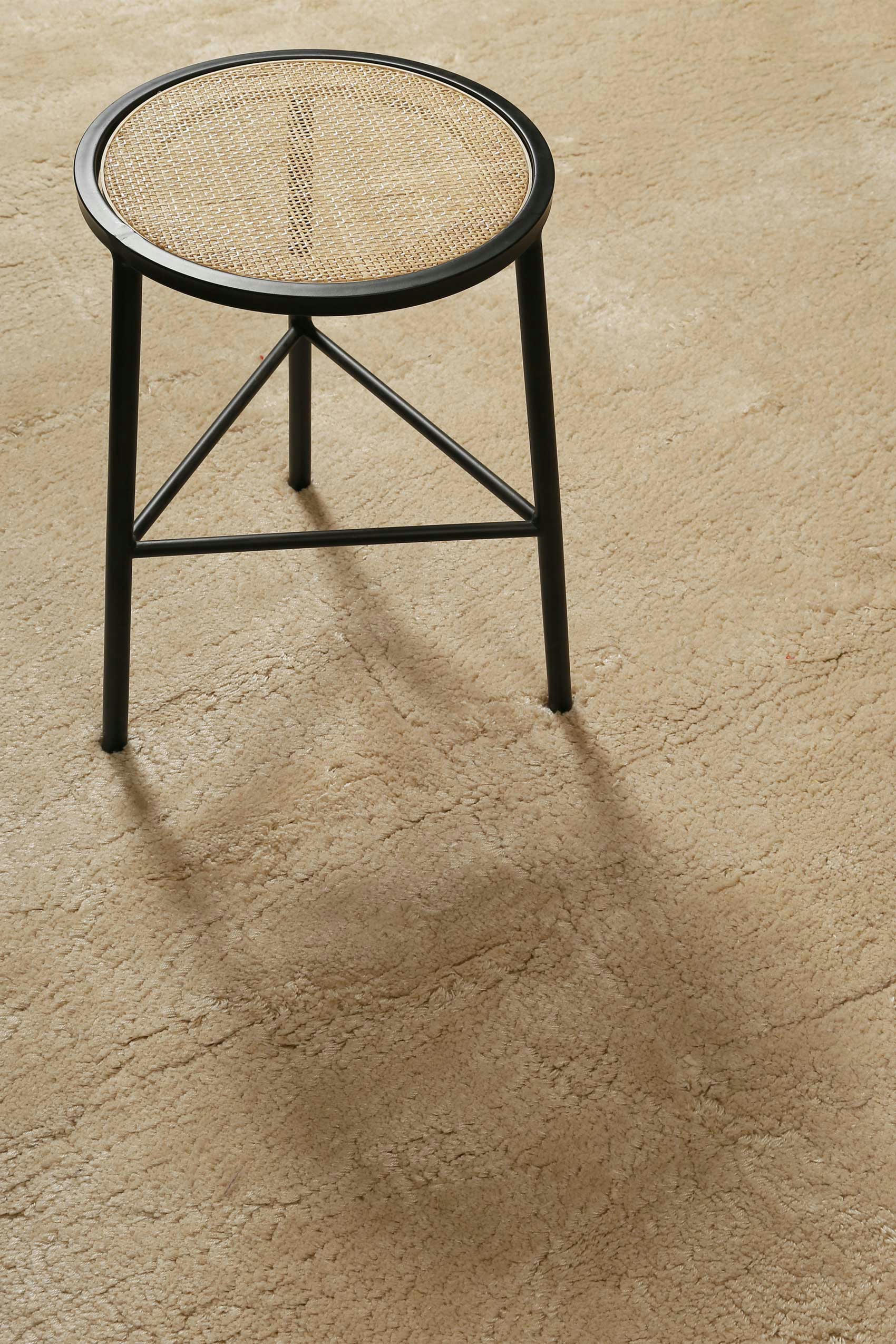 LULU - Tapis à poils longs, doux et moelleux, beige crème  70x140