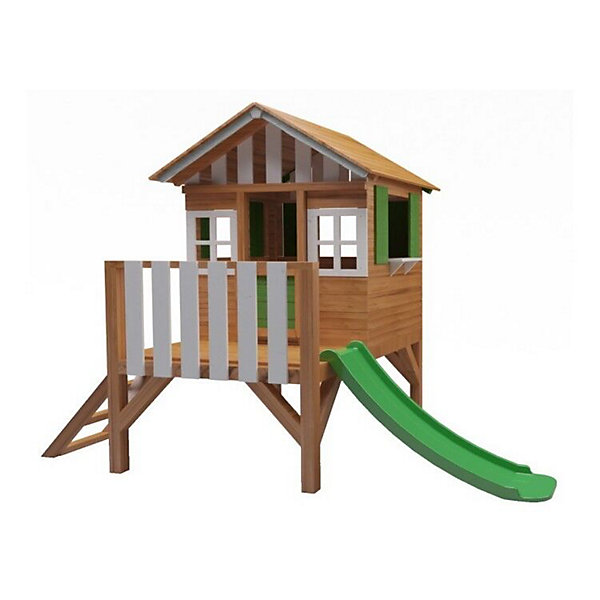 Maison d'enfant en bois Masgames LOLLIPOP Surélevée verte