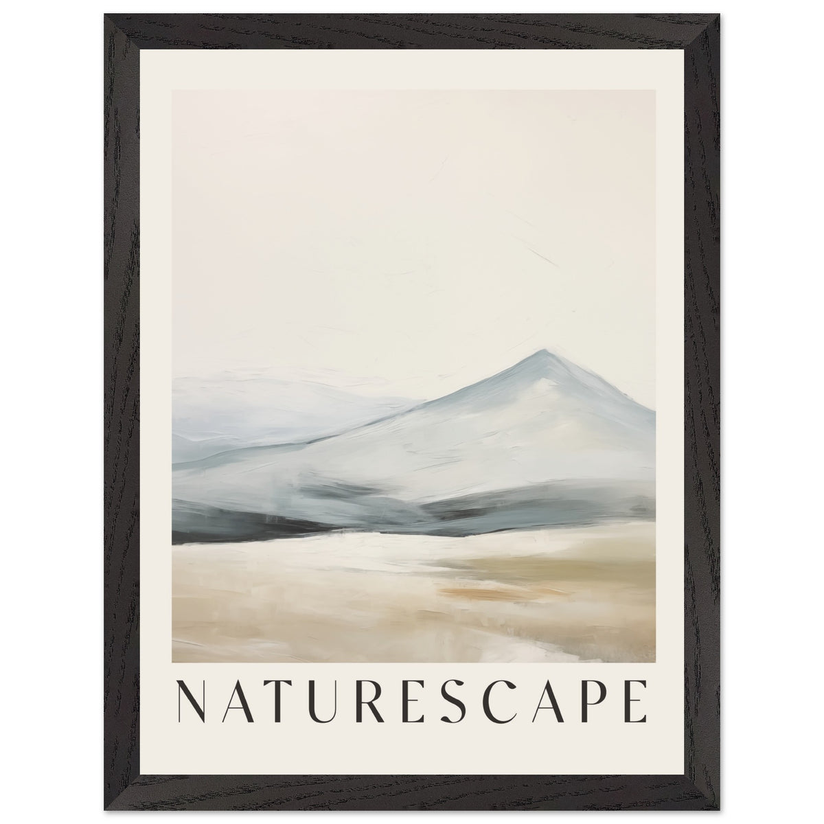 Artfulprints Poster met Lijst Abstract - Naturescape  - 30x40 cm - Taupe
