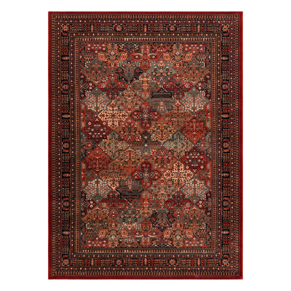 Dywan wełniany KASHQAI 4309 300 orientalny, ramka bordo 67x130 cm